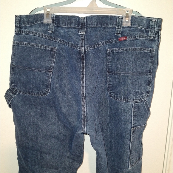 Wrangler Carpenter Blue Medium Wash Denim Jeans Men's sz 42x30. - Picture 5 of 7